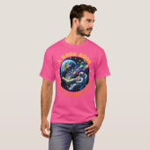 Boeken Ruimtevaarder Boekenliefhebber Moon Space T-shirt (Voorkant volledig)