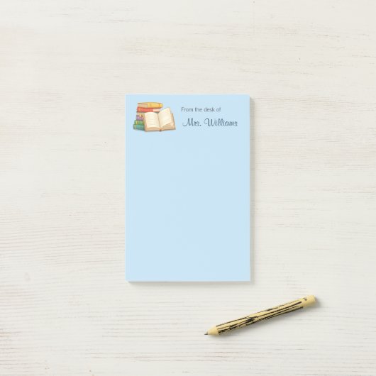Boeken Stack Open Book School Lerares Post-it® Notes (Op bureau)