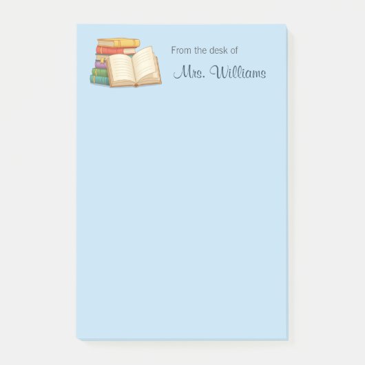 Boeken Stack Open Book School Lerares Post-it® Notes (Voorkant)