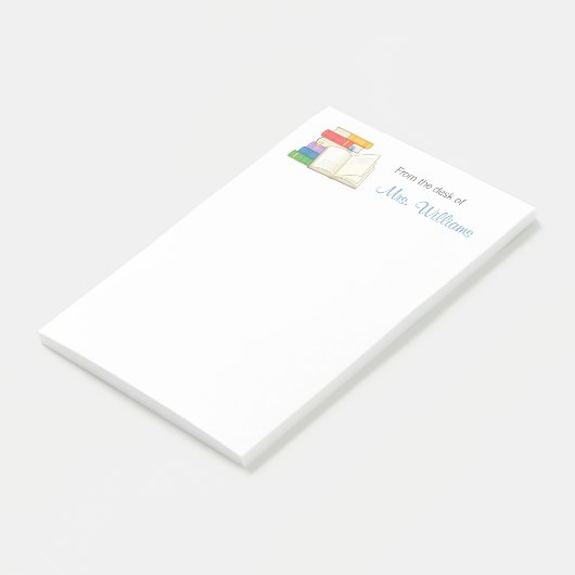 Boeken Stack Open Book School Lerares Post-it® Notes (Schuin)