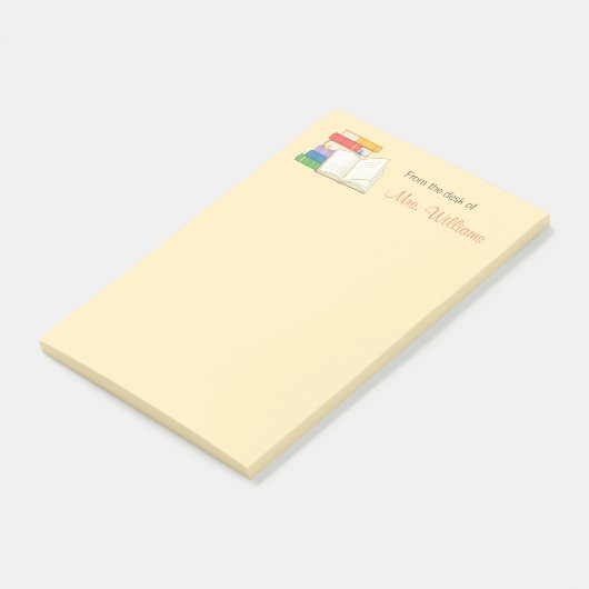 Boeken Stack Open Book School Lerares Post-it® Notes (Schuin)