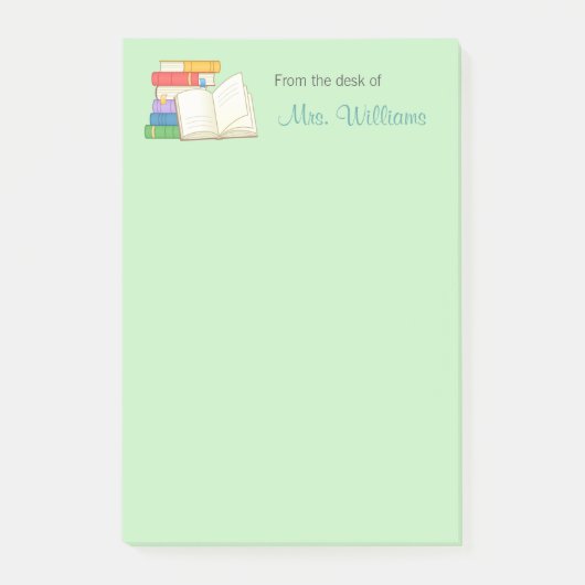 Boeken Stack Open Book School Lerares Post-it® Notes (Voorkant)