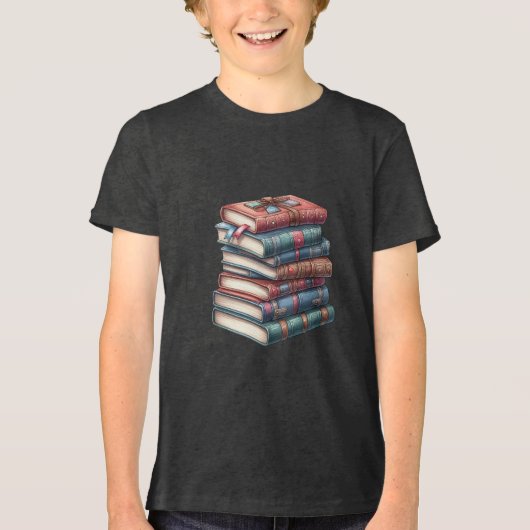 boeken Stack T Shirt Design (Voorkant)