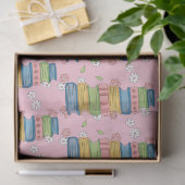 Boeken Stacks en bloemen Roze Weefsel Papier (Geschenk)