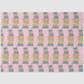 Boeken Stacks en bloemen Roze Weefsel Papier (Voorkant)