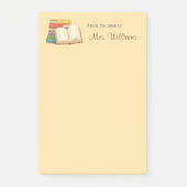 Boeken Stapel Open Boek School Leraar Geel Post-it® Notes (Voorkant)