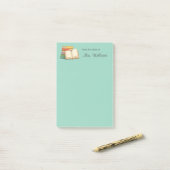 Boeken Stapel Open Boek School Leraar Groen Post-it® Notes (Op bureau)