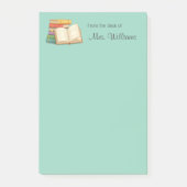 Boeken Stapel Open Boek School Leraar Groen Post-it® Notes (Voorkant)