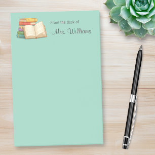 Boeken Stapel Open Boek School Leraar Groen Post-it® Notes