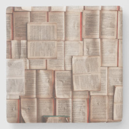  boeken stenen onderzetter