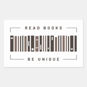 Boeken-streepjescode Rechthoekige Sticker