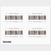 Boeken-streepjescode Rechthoekige Sticker (Vel)