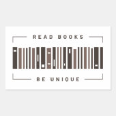 Boeken-streepjescode Rechthoekige Sticker (Voorkant)