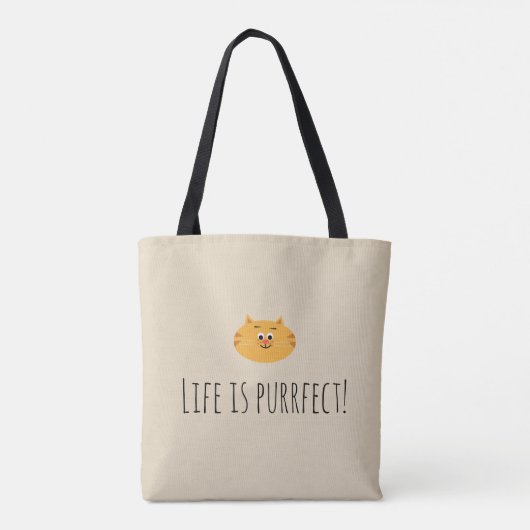 Boeken.Tea.Cats. Het leven is doelgericht! Tote Bag (Achterkant)