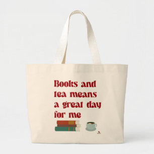 Boeken Thee Grote Dag voor Mij Gezellige Lezer Slo Grote Tote Bag