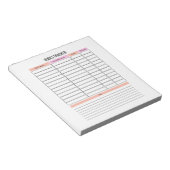 Boeken Tracker Planner Notitieblok (Schuin)