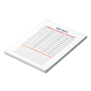 Boeken Tracker Planner Notitieblok