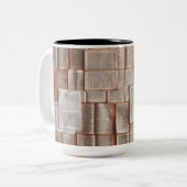 boeken tweekleurige koffiemok (Voorkant links)