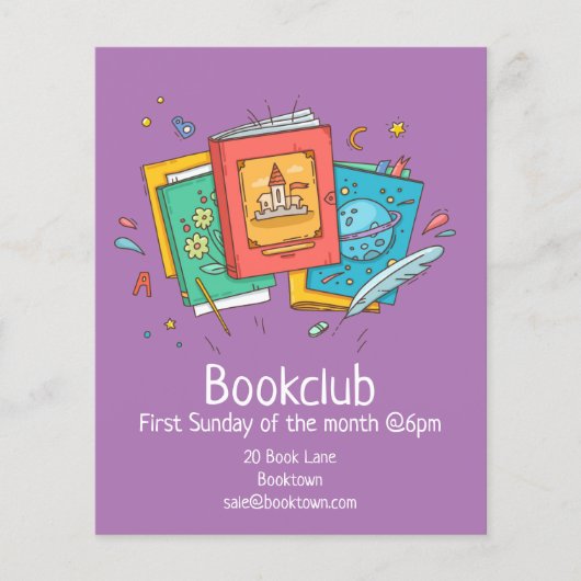 Boeken uit de groep die boek lezen flyer (Voorkant)