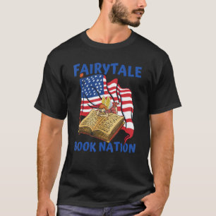Boeken US vlag boekenwurm bibliothecarist schrijve T-shirt
