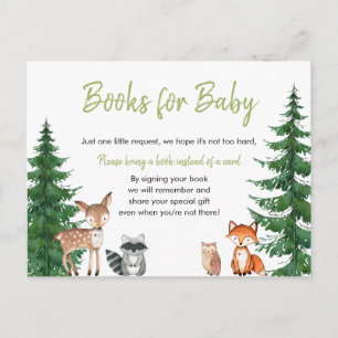 Boeken van Baby shower van bossen voor Baby Briefkaart