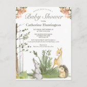 Boeken van Baby showers van zoete Woodland-dieren  Briefkaart (Voorkant)