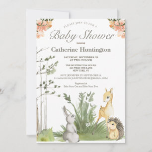 Boeken van Baby showers van zoete Woodland-dieren Kaart
