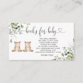 Boeken van beer voor baby informatiekaartje (Voorkant)