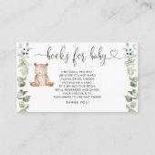 Boeken van beer voor baby informatiekaartje (Voorkant)