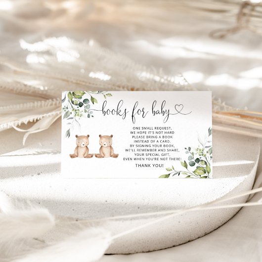 Boeken van beer voor baby informatiekaartje