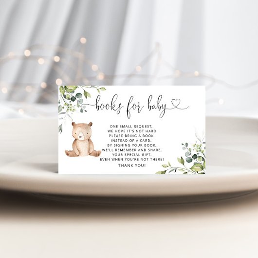 Boeken van beer voor baby informatiekaartje