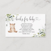 Boeken van beer voor baby informatiekaartje (Voorkant)