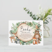 Boeken van bosbos-groenery-dieren voor Baby Informatiekaartje (Staand voorkant)