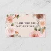 Boeken van bosbossen van het Beer van Floral Baby  Visitekaartje (Achterkant)