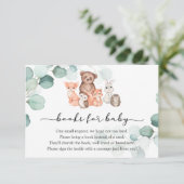 Boeken van bosdieren voor Baby-invoegkaart Informatiekaartje (Staand voorkant)