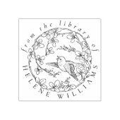 Boeken van Botanische Bird Elegant Script Library Rubberstempel (Afrduk)