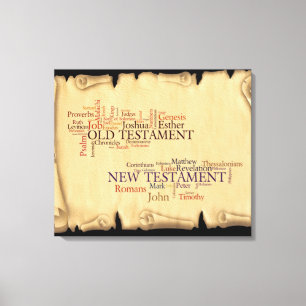 Boeken van de Bijbel gestrekte canvas