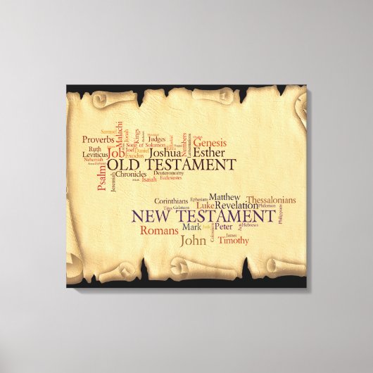 Boeken van de Bijbel gestrekte canvas (Voorkant)