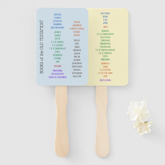 Boeken van de Bijbel Hand Fans Handwaaier (Voorkant en achterkant)