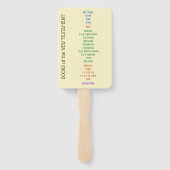 Boeken van de Bijbel Hand Fans Handwaaier (Achterkant)