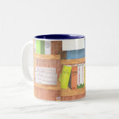 Boeken van de Bijbel Tweekleurige Koffiemok (Voorkant links)