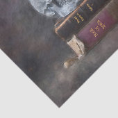  boeken van de schedel Geel Zonnebloem Gothic Tissuepapier (Detail)