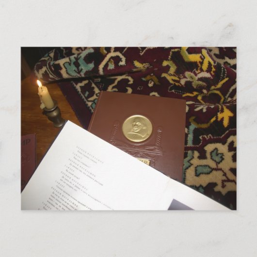 Boeken van de vorige eeuw feestdagenkaart (Voorkant)