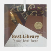 Boeken van de vorige eeuw glas ornament (Voorkant)