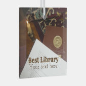 Boeken van de vorige eeuw glas ornament (Voorkant Rechts)