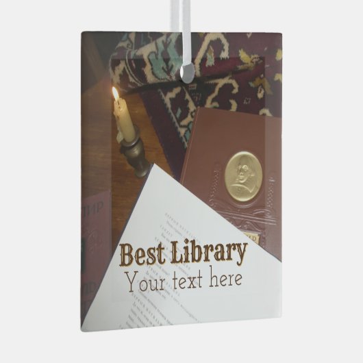 Boeken van de vorige eeuw glas ornament (Voorkant Rechts)