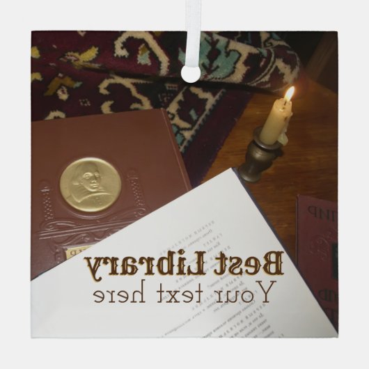 Boeken van de vorige eeuw glas ornament (Achterkant)