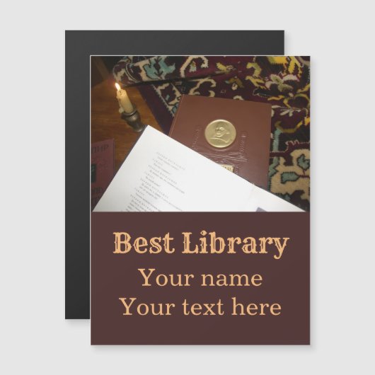 Boeken van de vorige eeuw magnetische uitnodiging (Voorkant / Achterkant)