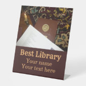 Boeken van de vorige eeuw reclamebord met voetstuk (Voorkant)