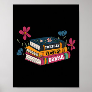 Boeken van emotie Fantasy Tragedy Drama Ontwerp Poster
